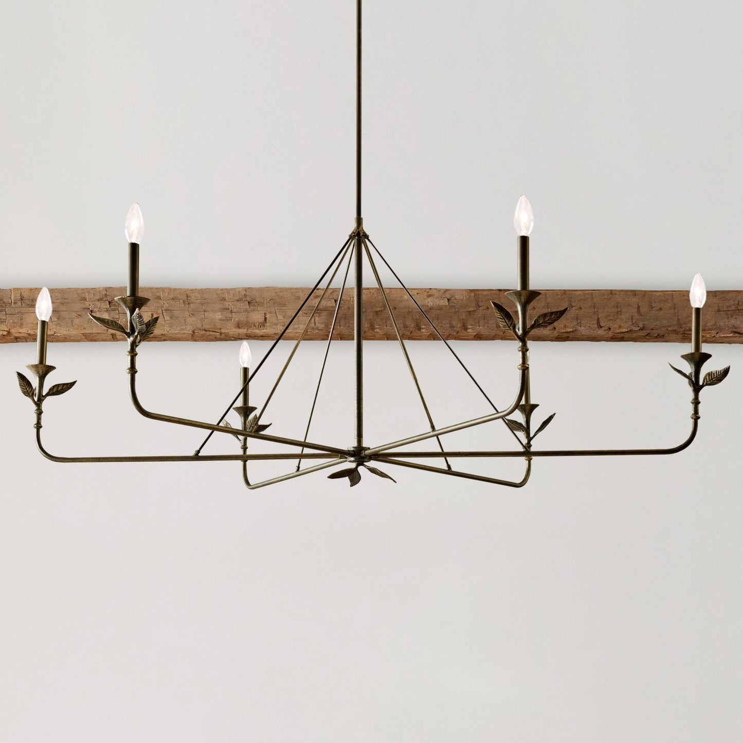 Branching Leaf Linear Chandelier