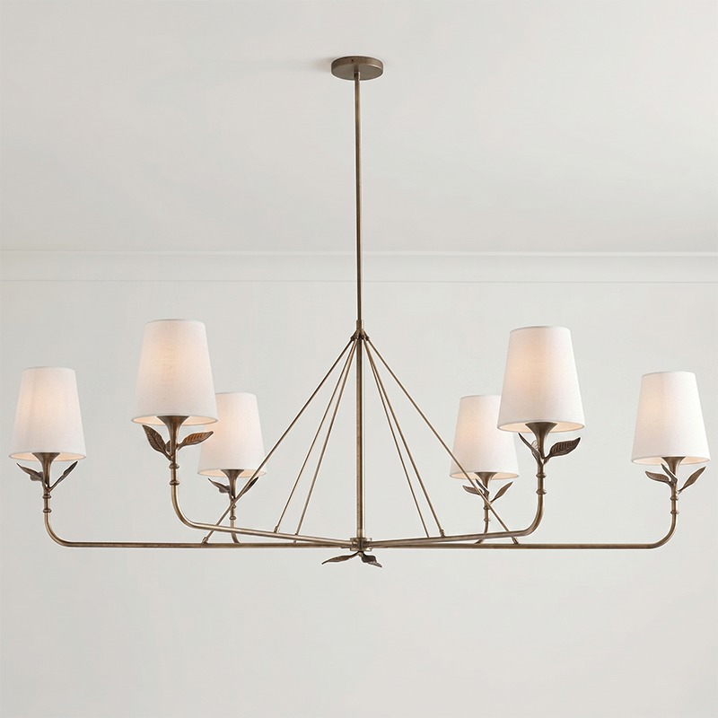 Branching Leaf Linear Chandelier