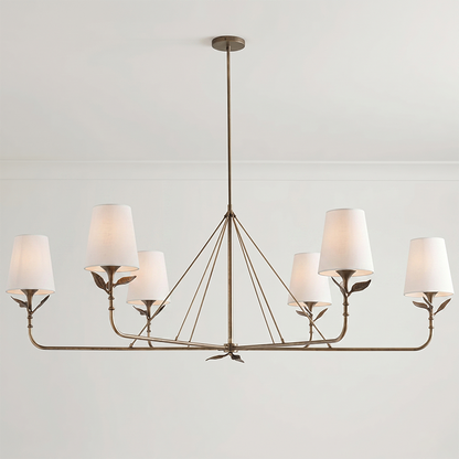 Branching Leaf Linear Chandelier