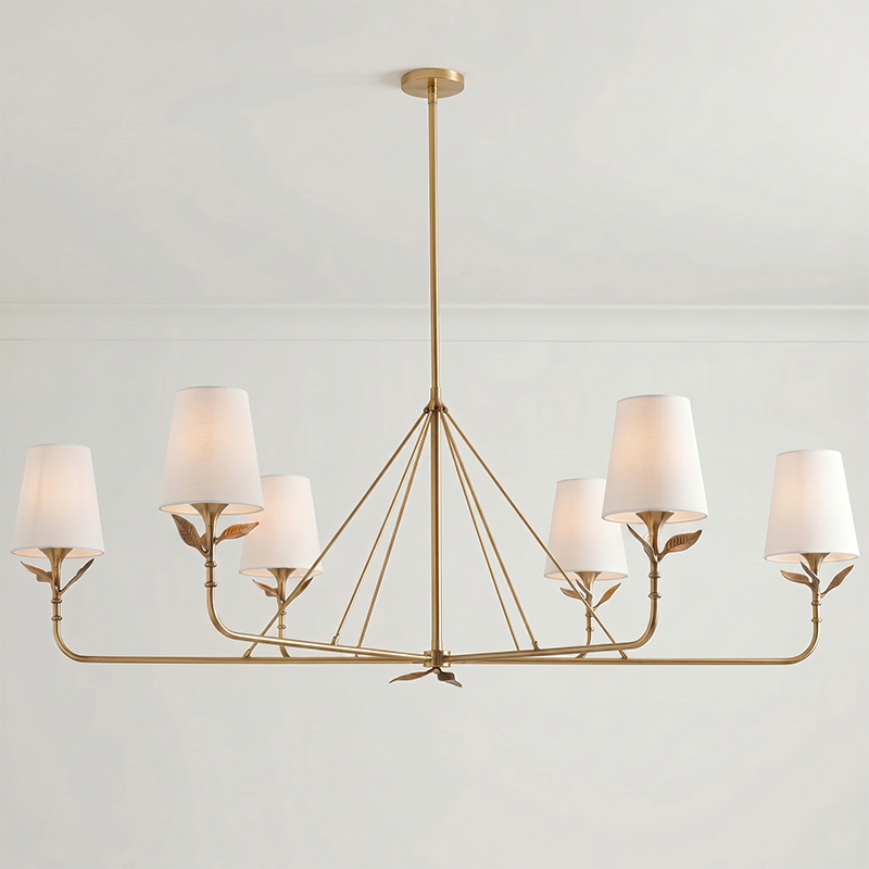 Branching Leaf Linear Chandelier
