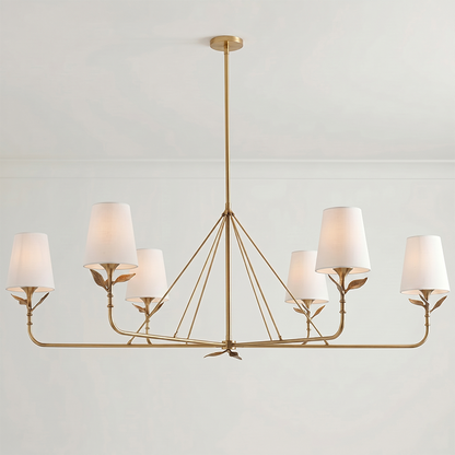 Branching Leaf Linear Chandelier