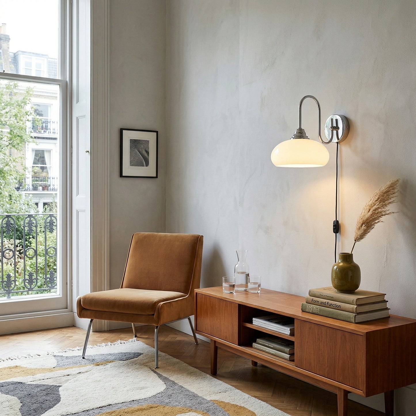 Nova Glass Plug-in Wall Lamp