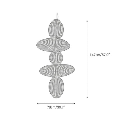 Bubbles Rattan Chandelier