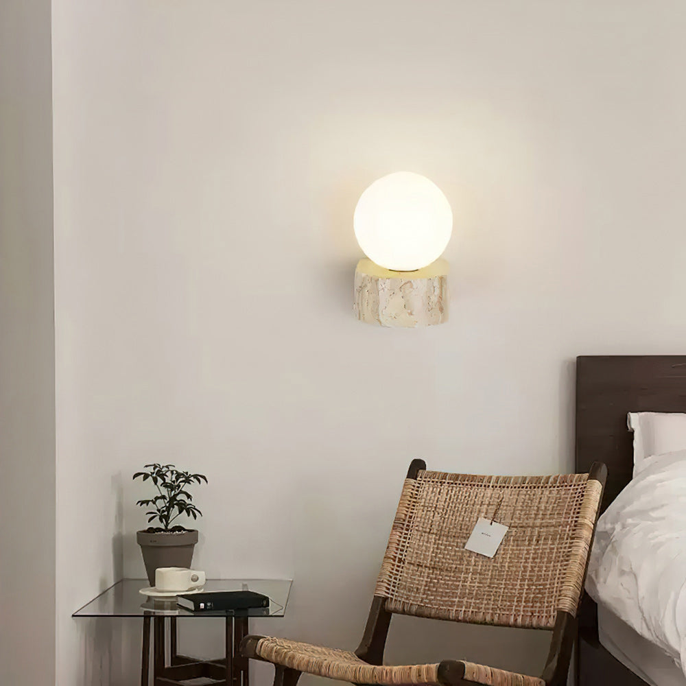 Byers Travertine Wall Lamp