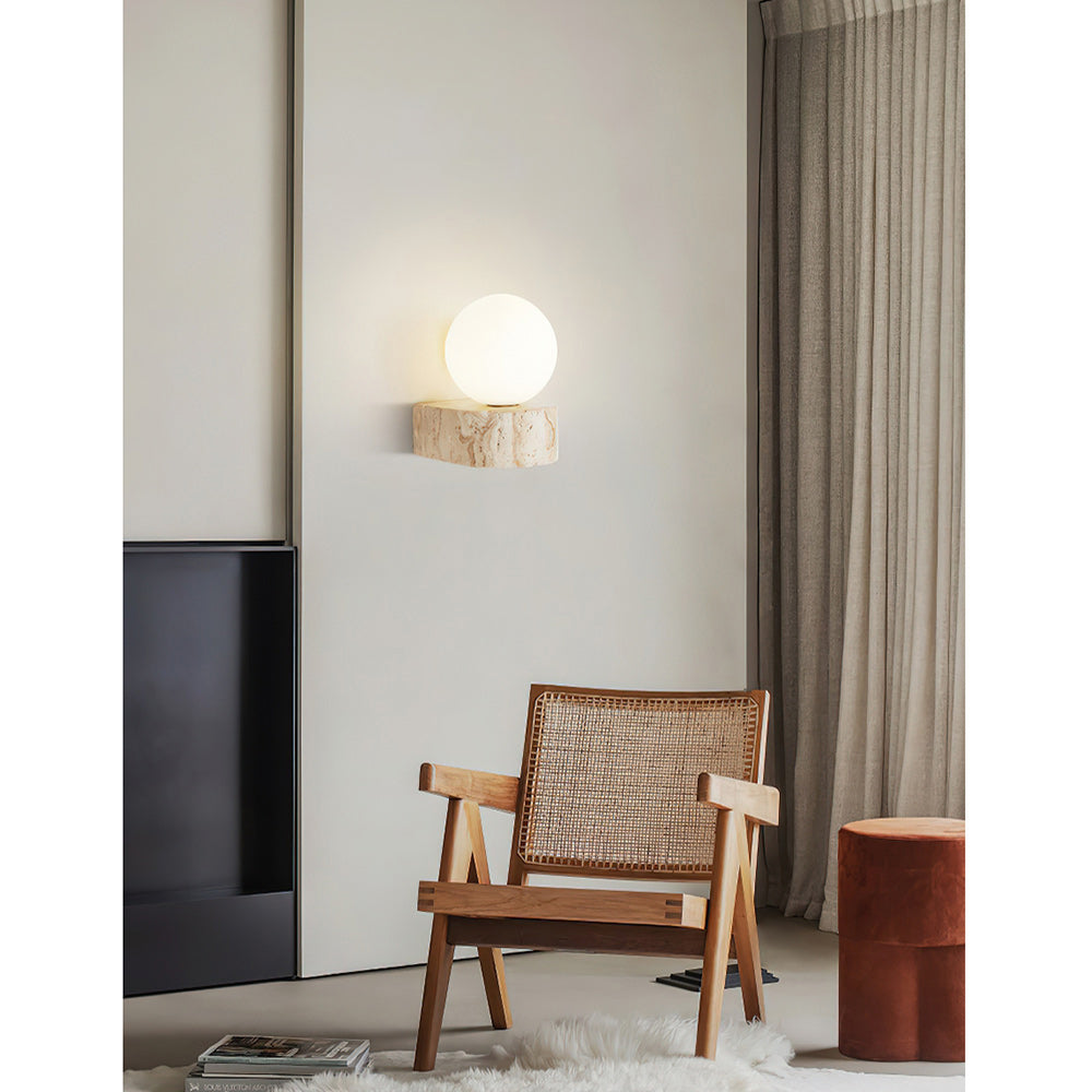 Byers Travertine Wall Lamp