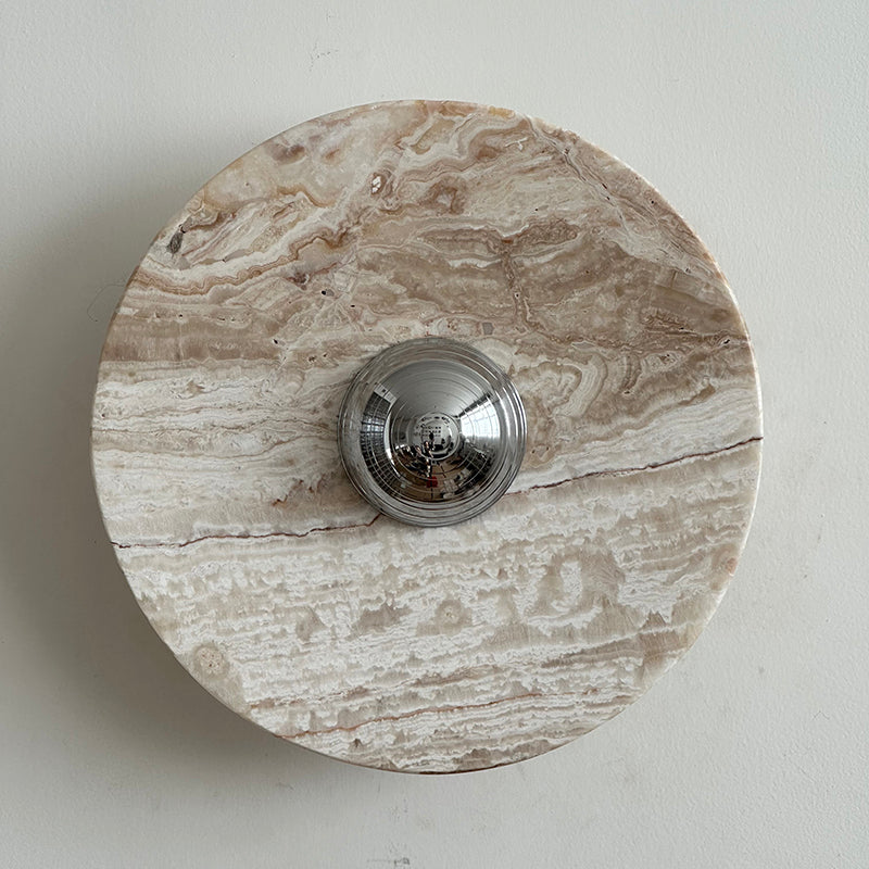 Calacatta Round Marble Wall Sconce