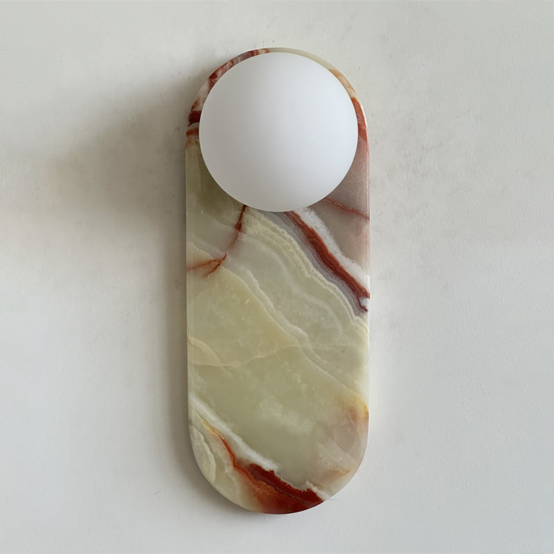 Lucie Cyan Onyx Sconce ∅ 4.7″ x H 12.6″