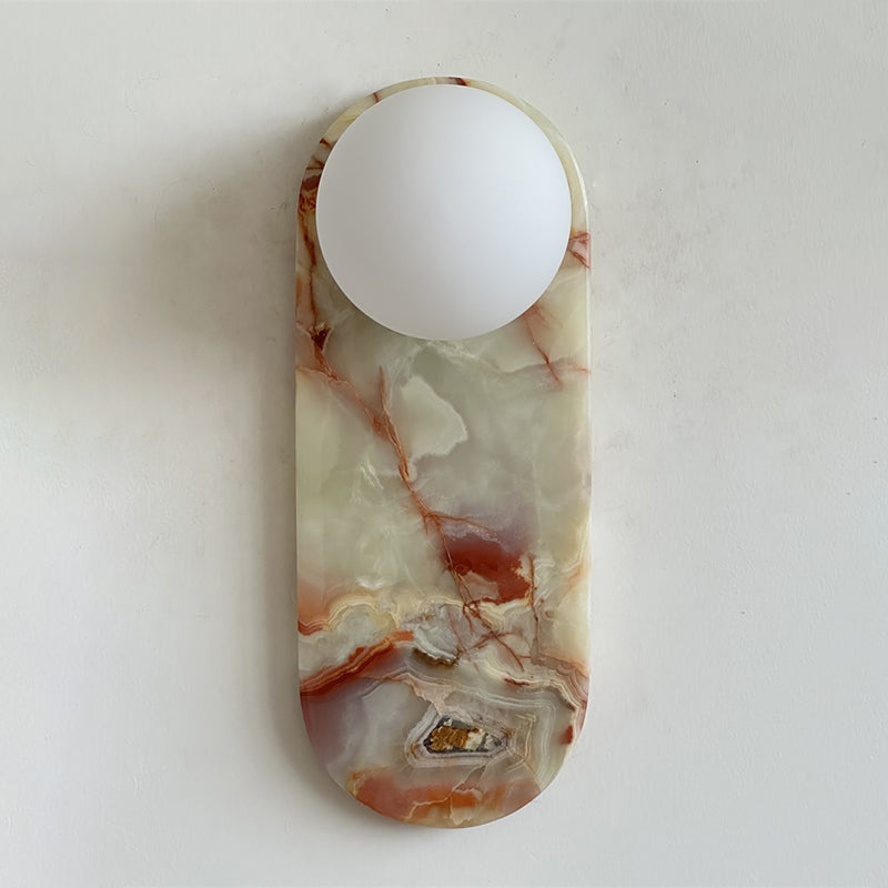 Lucie Cyan Onyx Sconce ∅ 4.7″ x H 12.6″