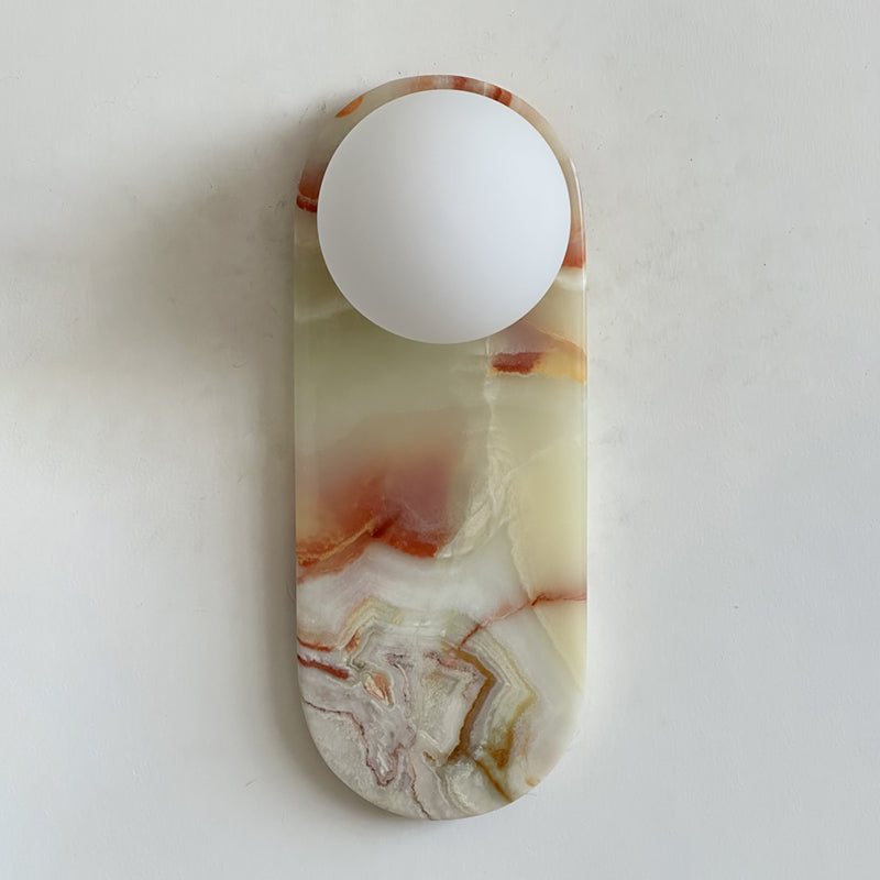 Lucie Cyan Onyx Sconce ∅ 4.7″ x H 12.6″