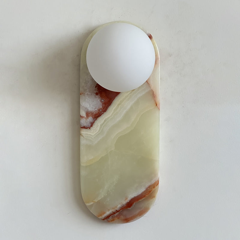 Lucie Cyan Onyx Sconce ∅ 4.7″ x H 12.6″
