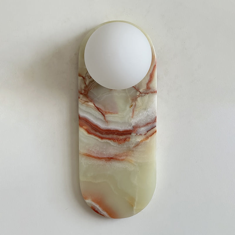 Lucie Cyan Onyx Sconce ∅ 4.7″ x H 12.6″