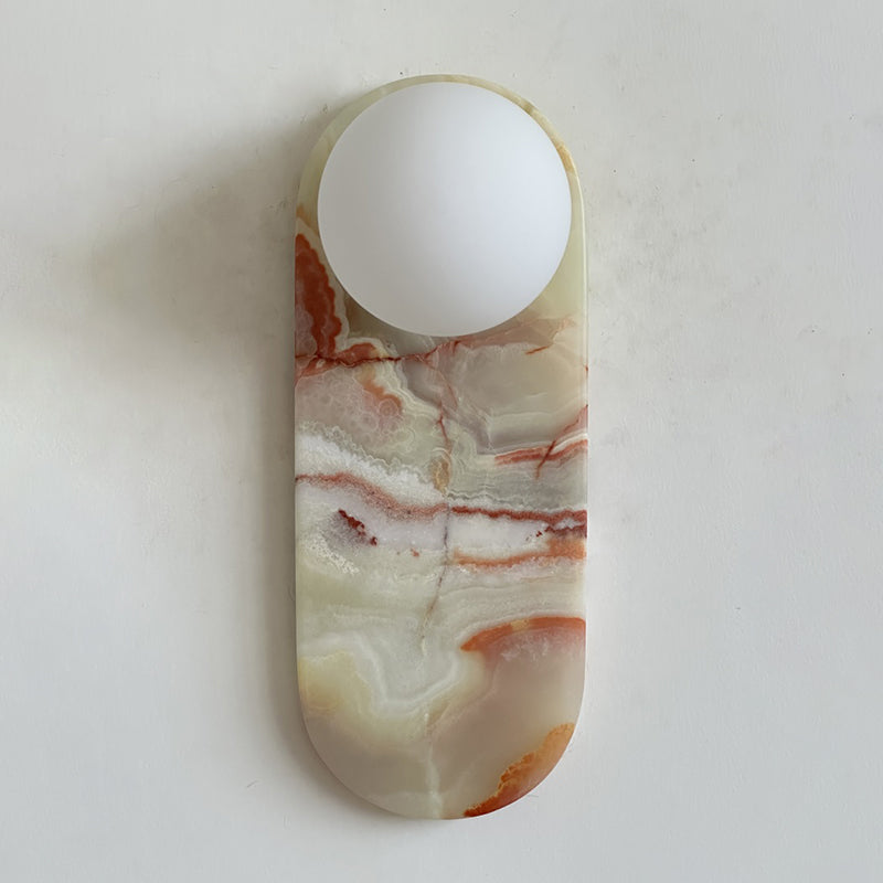 Lucie Cyan Onyx Sconce ∅ 4.7″ x H 12.6″