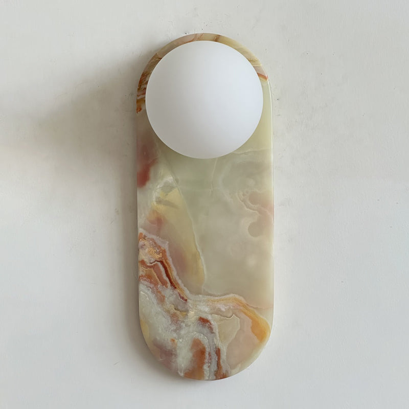 Lucie Cyan Onyx Sconce ∅ 4.7″ x H 12.6″