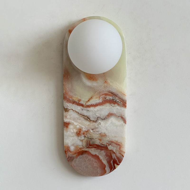 Lucie Cyan Onyx Sconce ∅ 4.7″ x H 12.6″