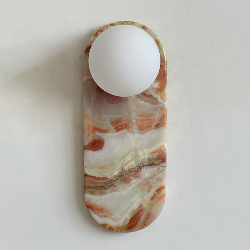 Lucie Cyan Onyx Sconce ∅ 4.7″ x H 12.6″