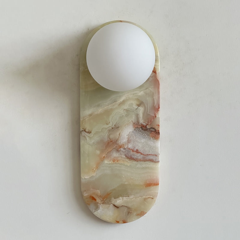 Lucie Cyan Onyx Sconce ∅ 4.7″ x H 12.6″