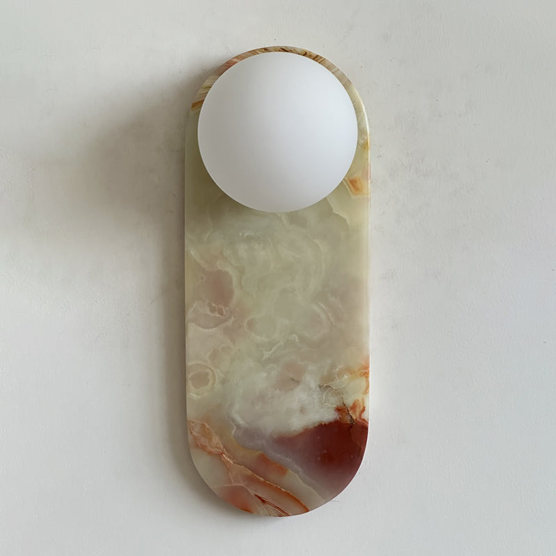 Lucie Cyan Onyx Sconce ∅ 4.7″ x H 12.6″