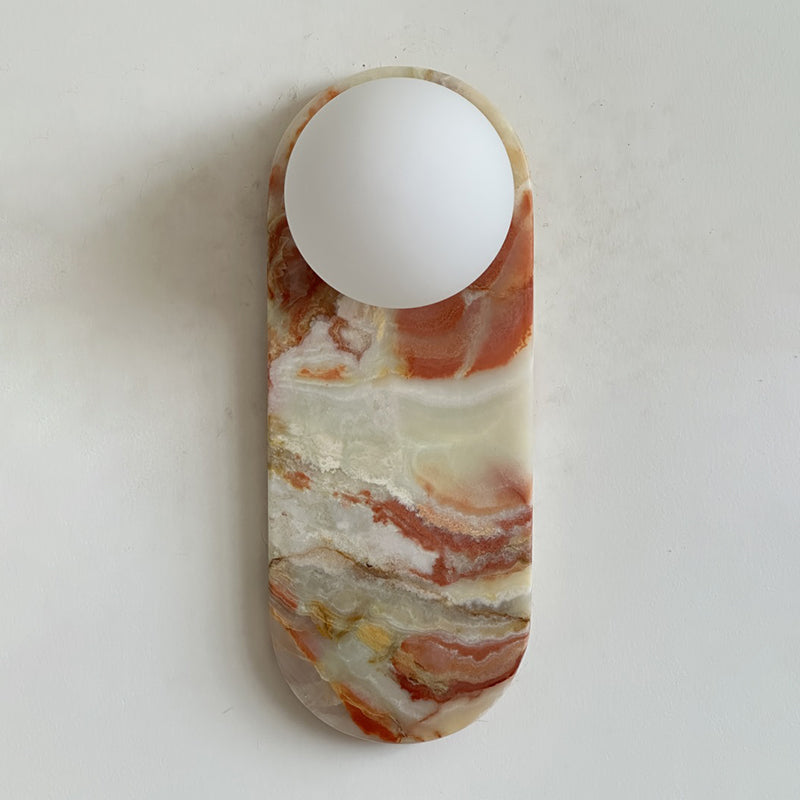 Lucie Cyan Onyx Sconce ∅ 4.7″ x H 12.6″