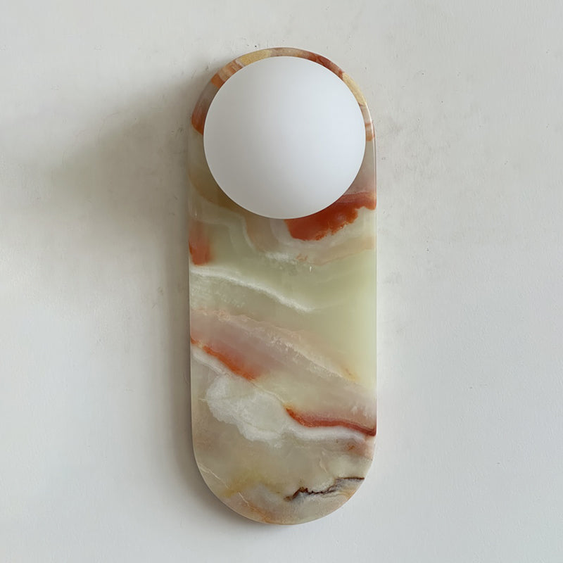 Lucie Cyan Onyx Sconce ∅ 4.7″ x H 12.6″