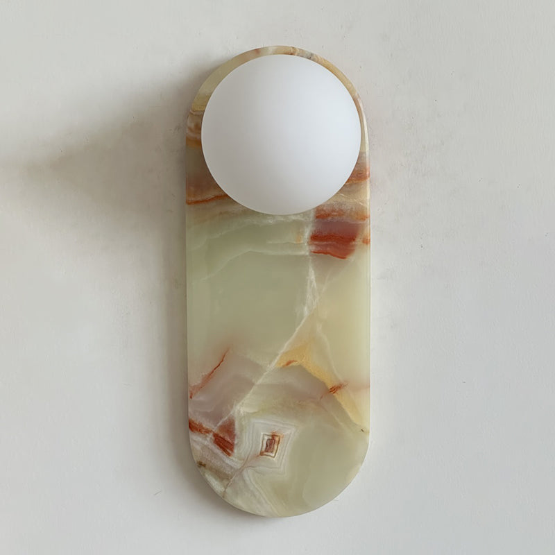 Lucie Cyan Onyx Sconce ∅ 4.7″ x H 12.6″