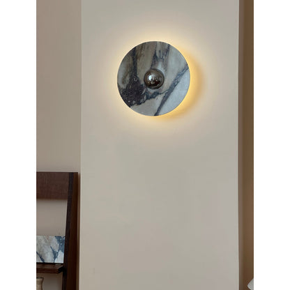 Calacatta Round Marble Sconce