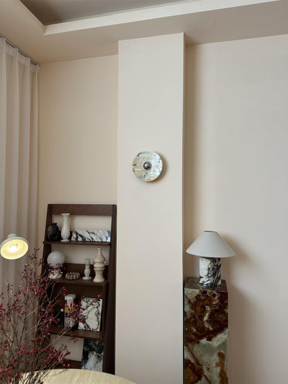Calacatta Round Marble Sconce
