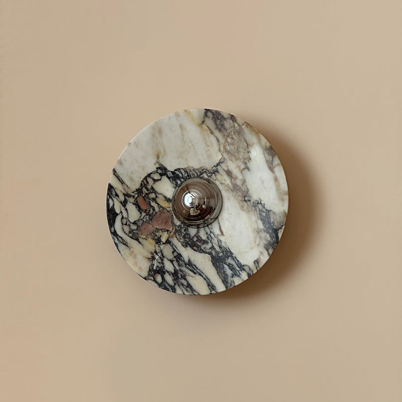Calacatta Round Marble Sconce
