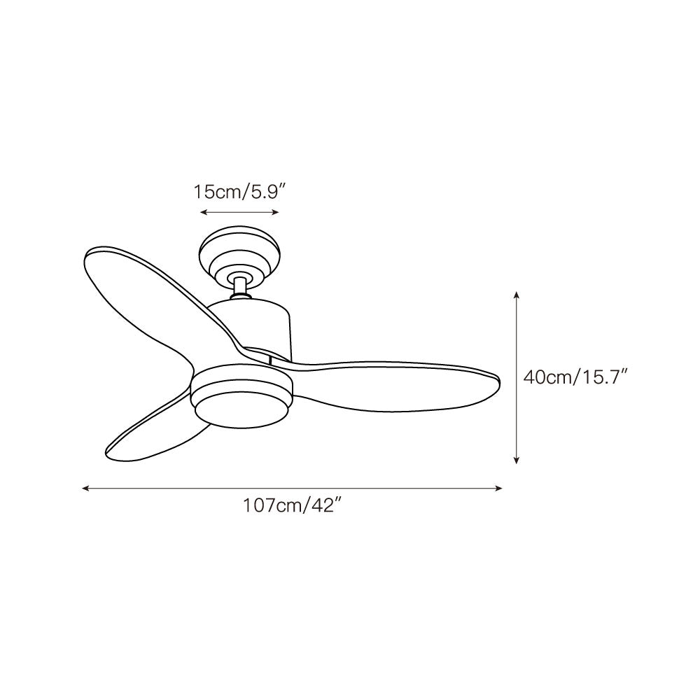Calisse 42″ Ceiling Fan Light