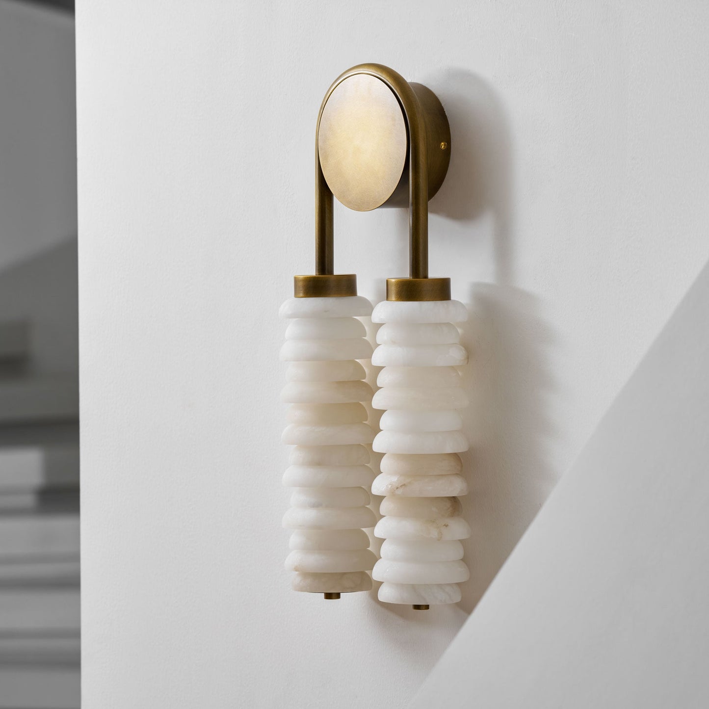 Payson Double Alabaster Wall Lamp