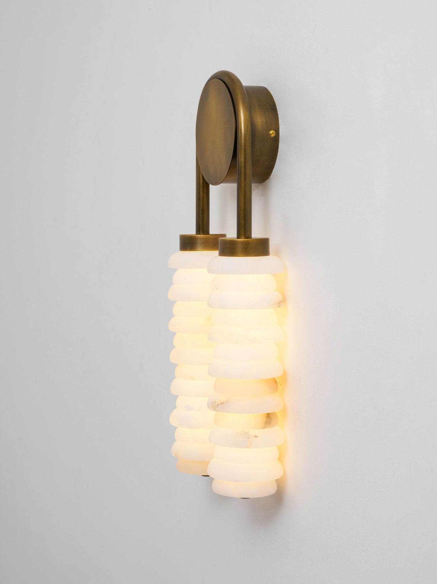 Payson Double Alabaster Wall Lamp