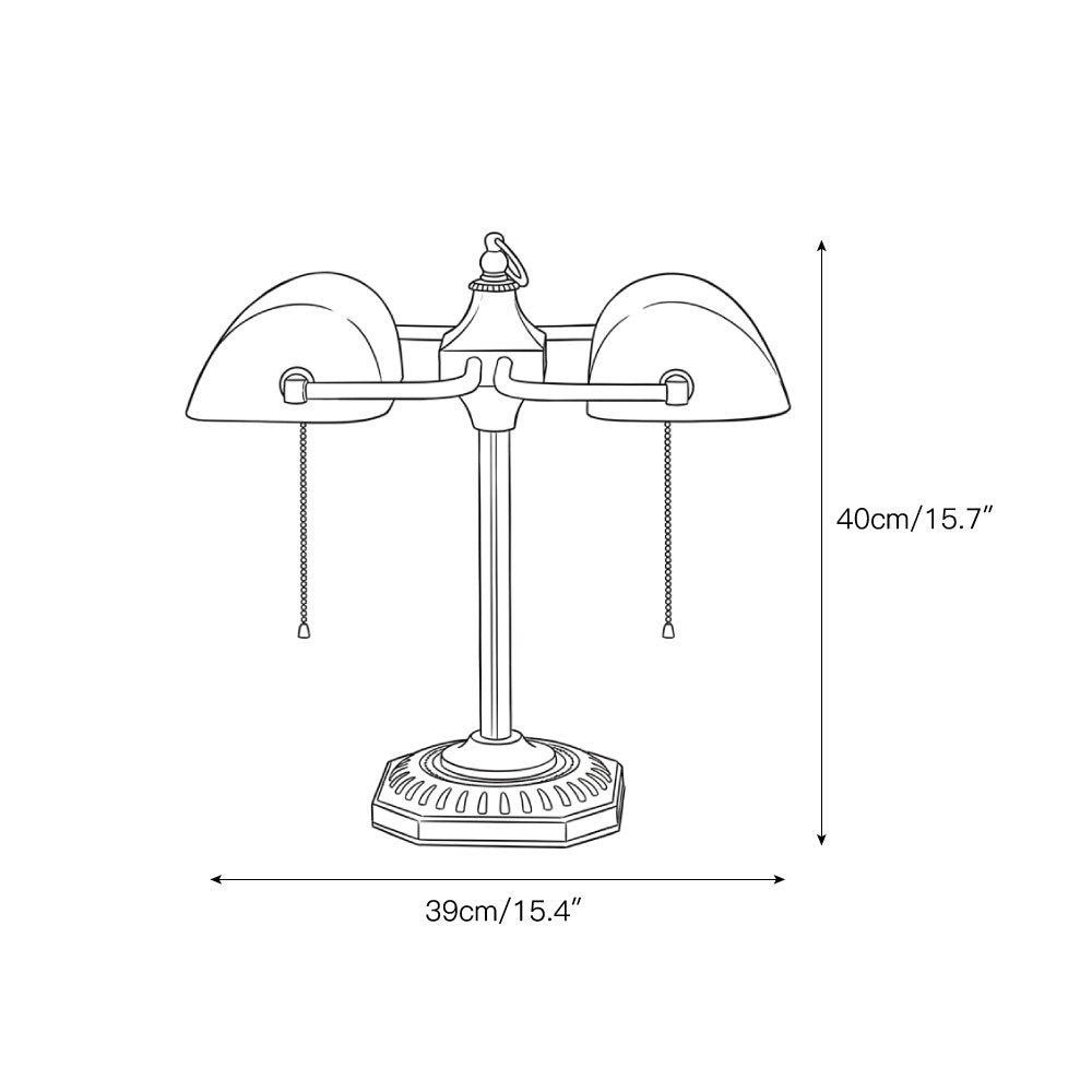 Cambridge Twin Library Table Lamp