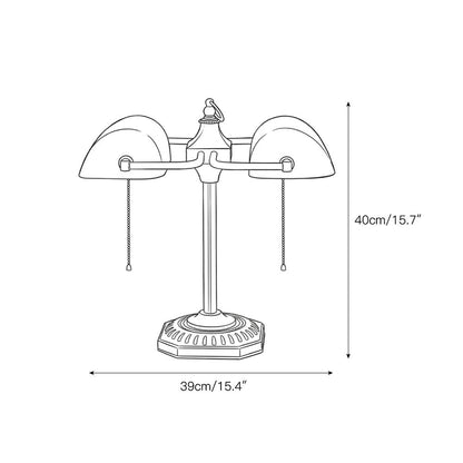 Cambridge Twin Library Table Lamp