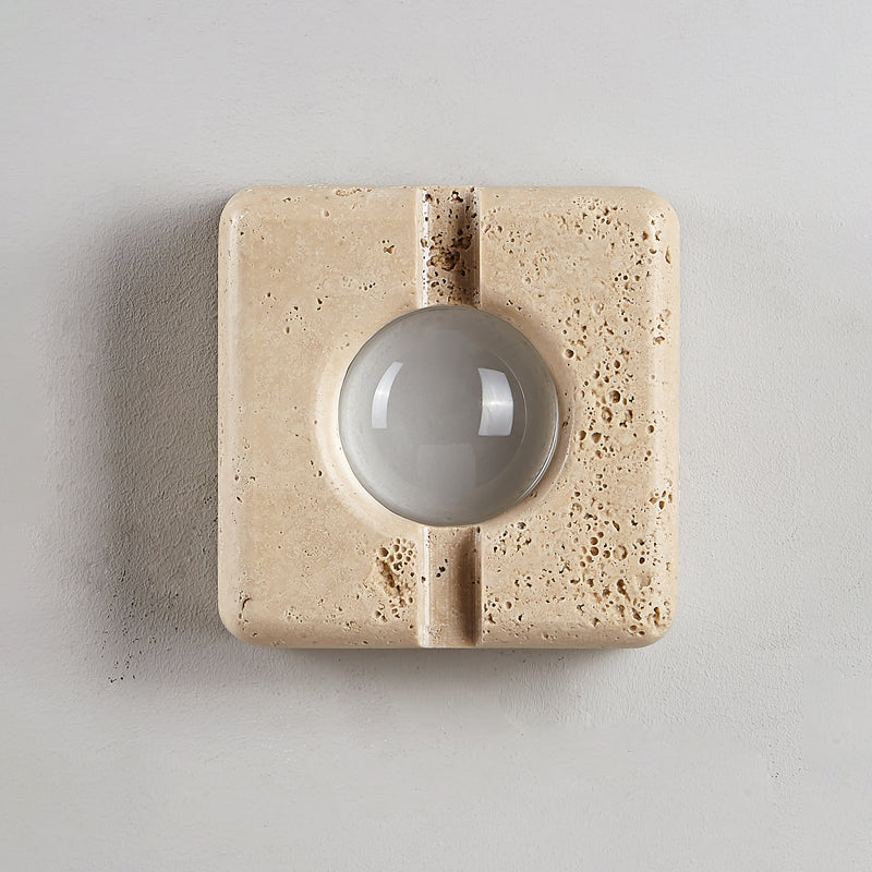 Camera Travertine Wall Lamp
