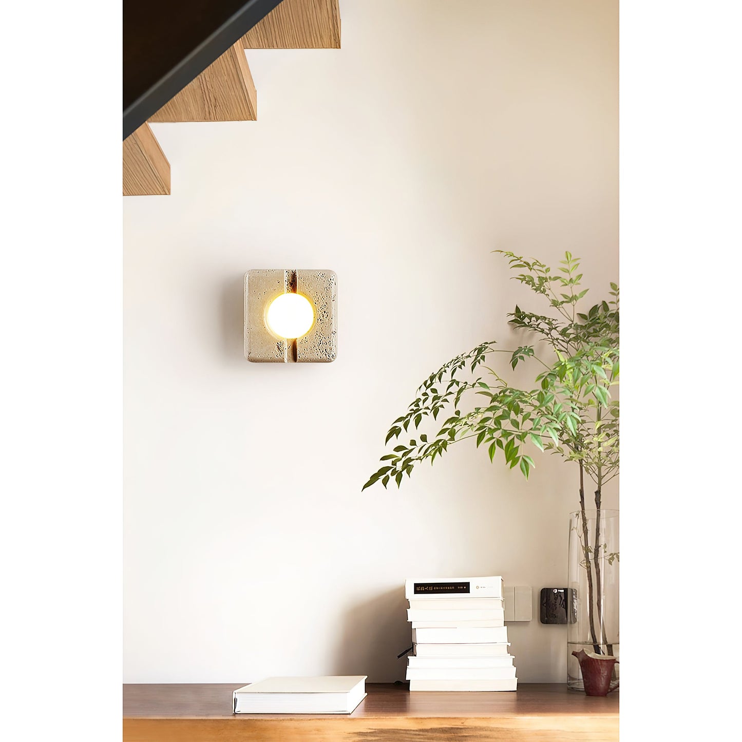 Camera Travertine Wall Lamp