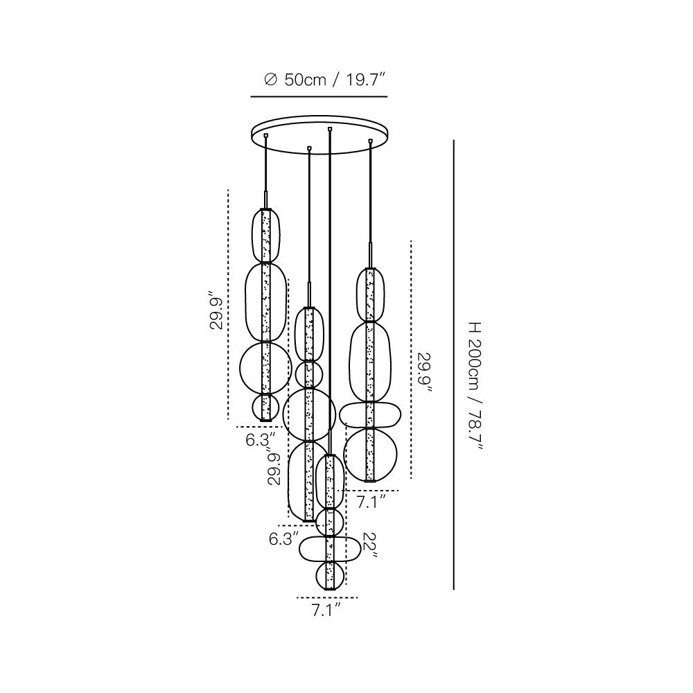 Stained Glass Chandelier