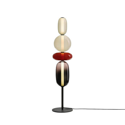 Stacked Glass Pebble Floor Lamp