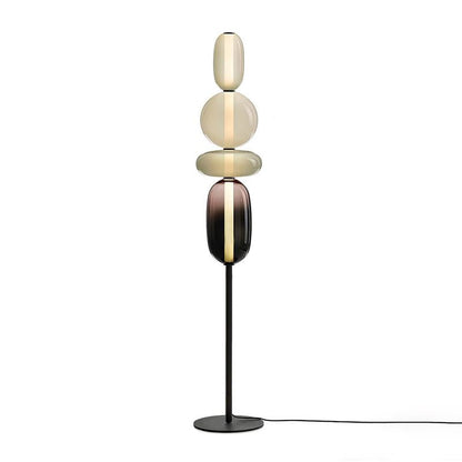 Stacked Glass Pebble Floor Lamp