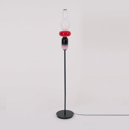 Stacked Glass Pebble Floor Lamp