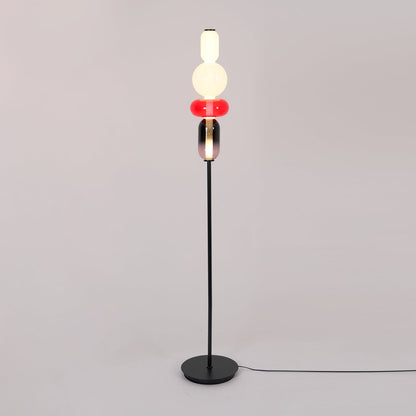 Stacked Glass Pebble Floor Lamp