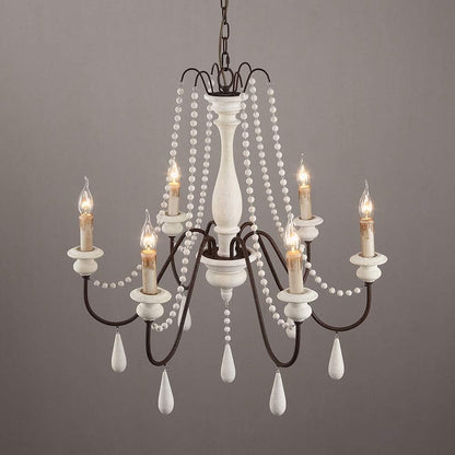 Candle Style Beaded Chandelier