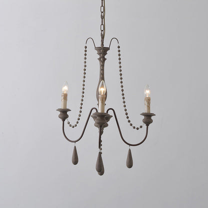 Candle Style Beaded Chandelier