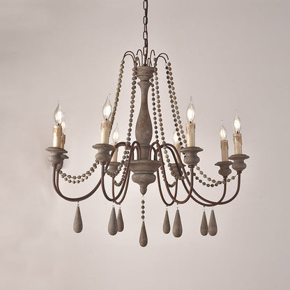Candle Style Beaded Chandelier