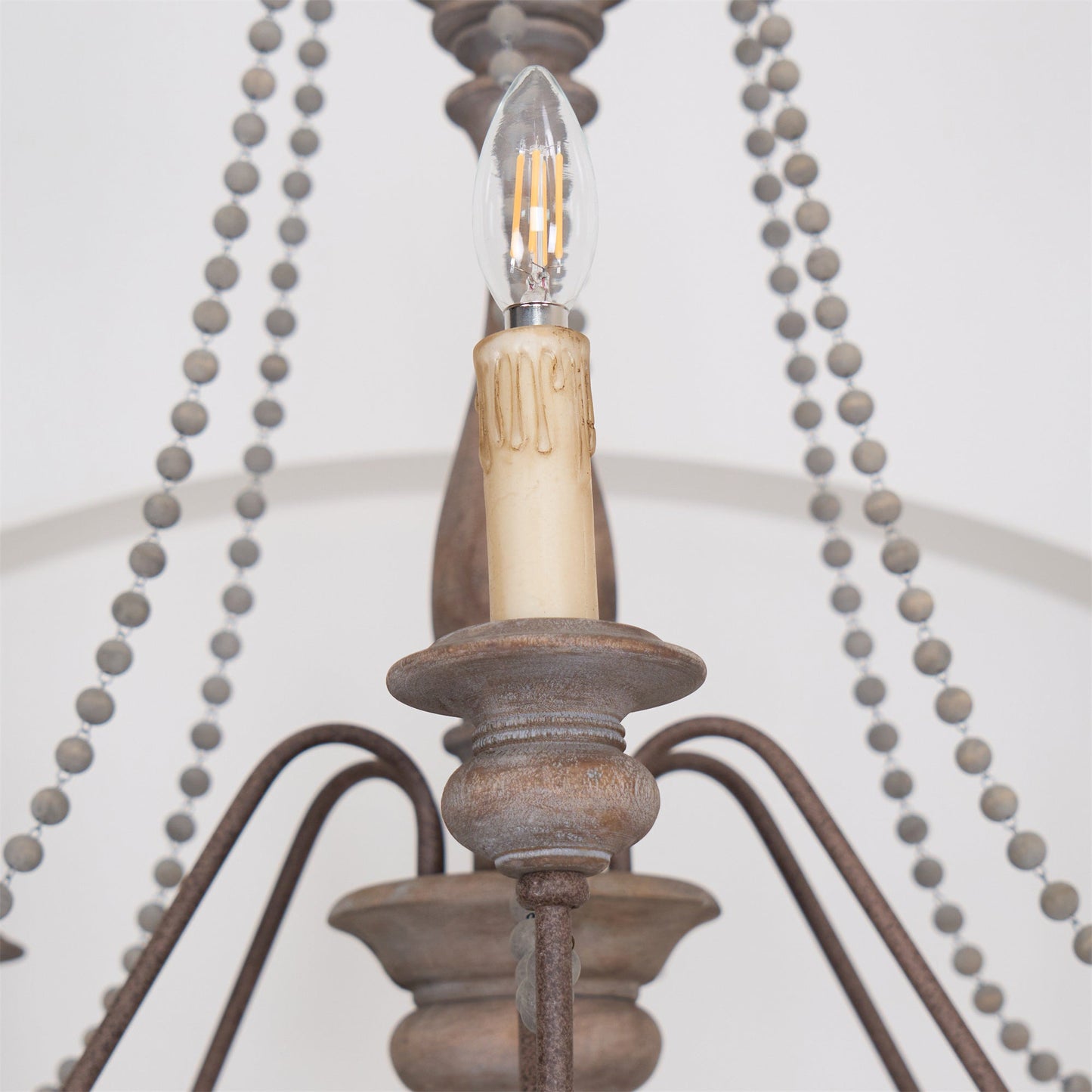 Candle Style Beaded Chandelier