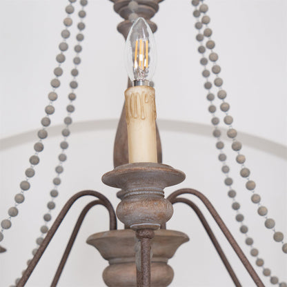Candle Style Beaded Chandelier