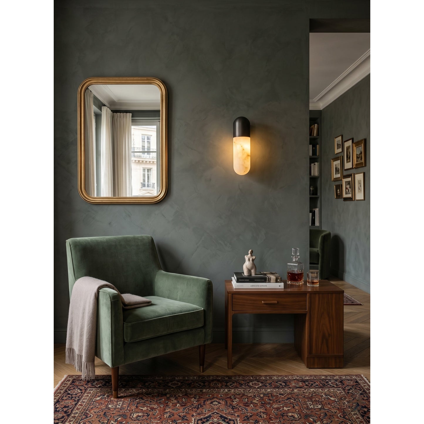 Capsule Alabaster Wall Lamp
