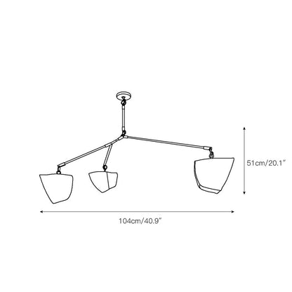 Branching Mobile Chandelier