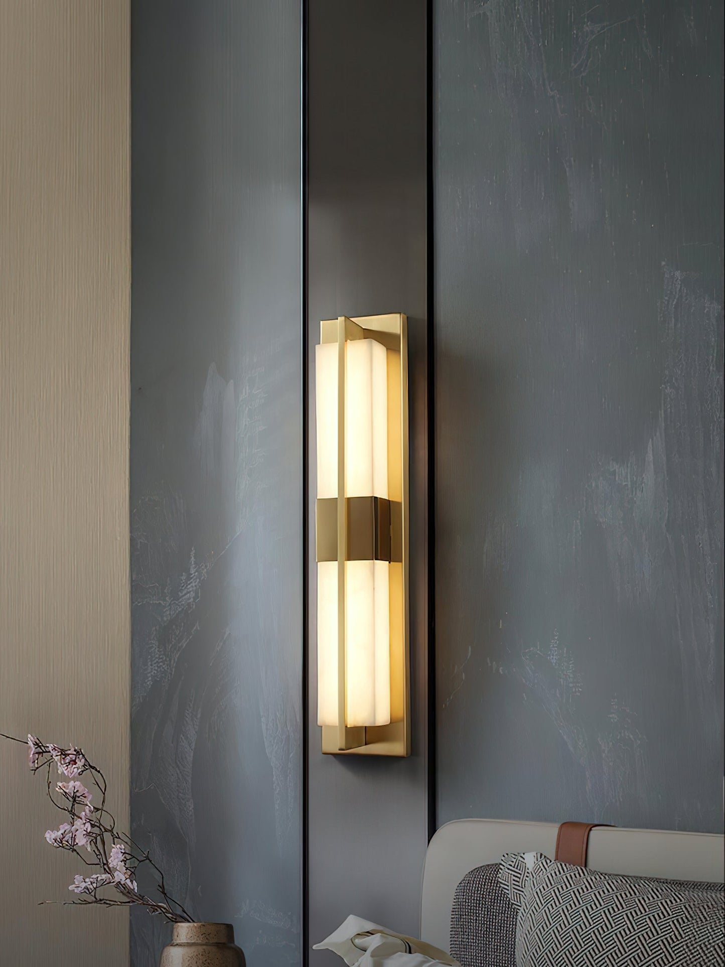 Cecily LED Alabaster Sconce