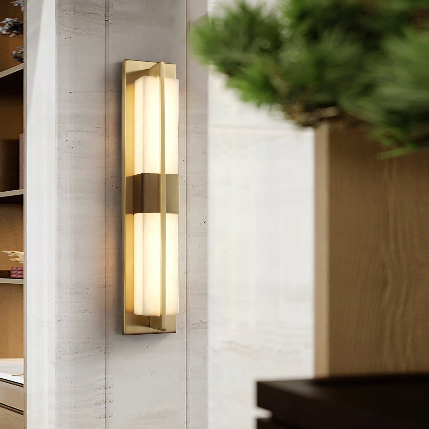 Cecily LED Alabaster Sconce