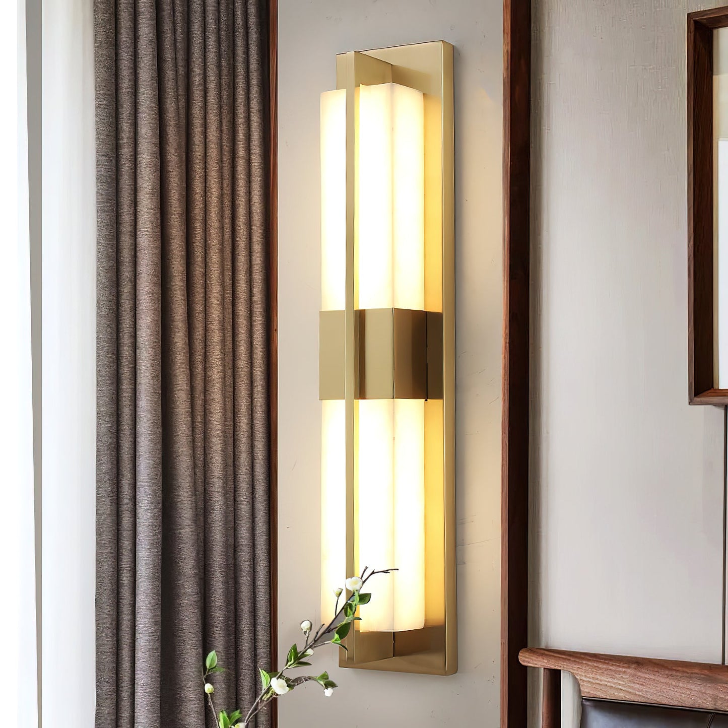 Cecily LED Alabaster Sconce