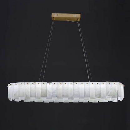Celestial Alabaster Round Chandelier
